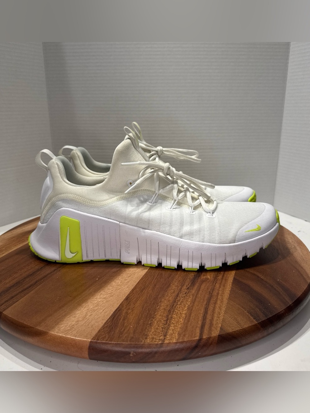 Nike Free Metcon 6 White Volt Shoes FJ7127-104 Men's Size 13